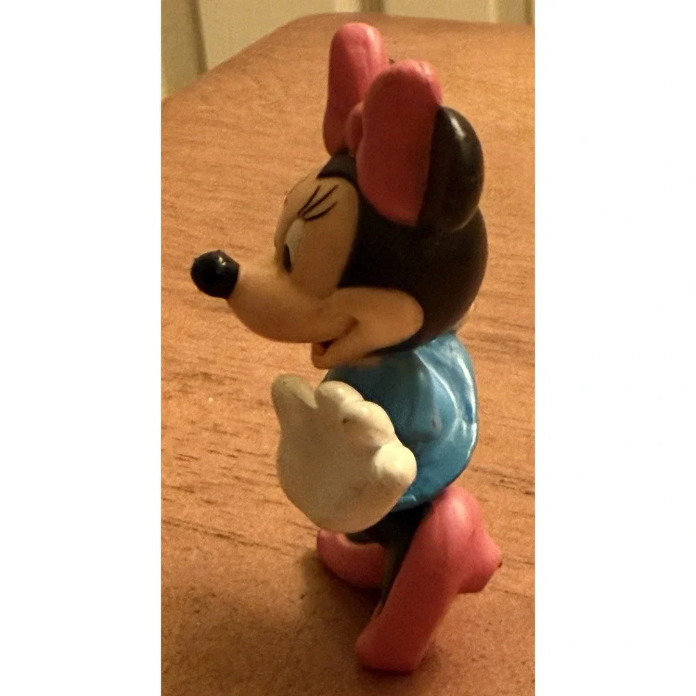 Vintage Disney Minnie Mouse‎ pink heel Blue Dress toy figure